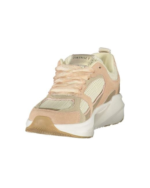 Twinset Natural Pink Fabric 's Sneaker