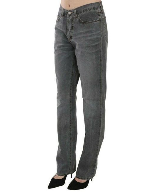 Just Cavalli Black Chic Mid Waist Straight Leg Jeans