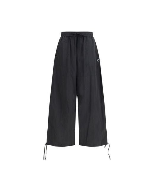 KENZO Blue Black Polyester Casual Pants