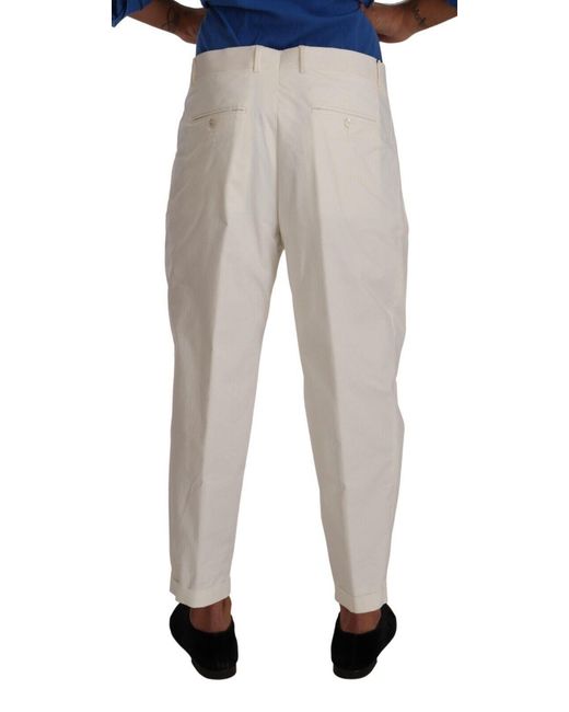 Dolce & Gabbana Multicolor Elegant Cotton Stretch Dress Pants for men