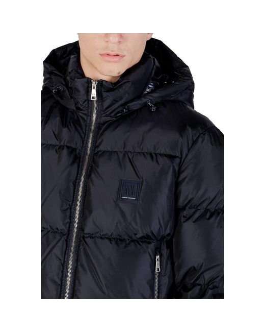 ARMANI EXCHANGE Blue Polyamide Coat for men
