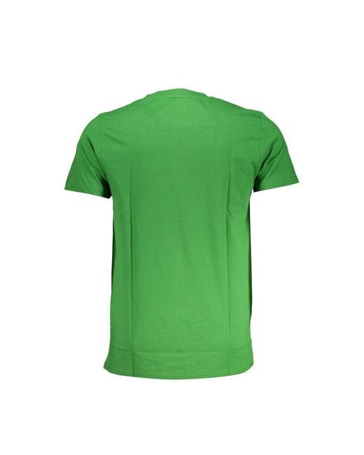 Roberto Cavalli Green Cotton T-Shirt for men