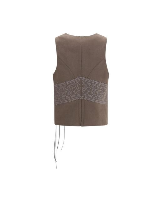 Giorgio Armani Brown Silk Sleeveless Jacket