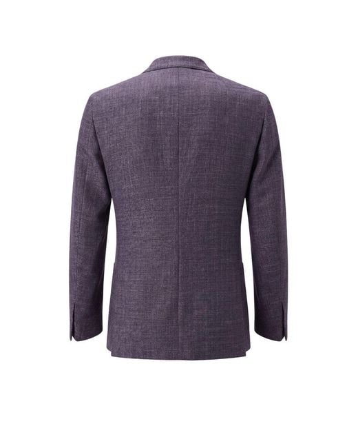 Peserico Blue Wool Men's Jacket for men