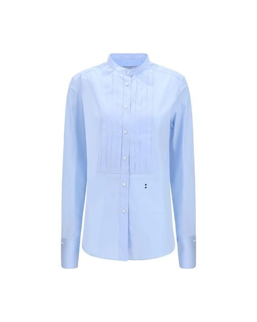 Fendi Blue Cotton Dress Shirt