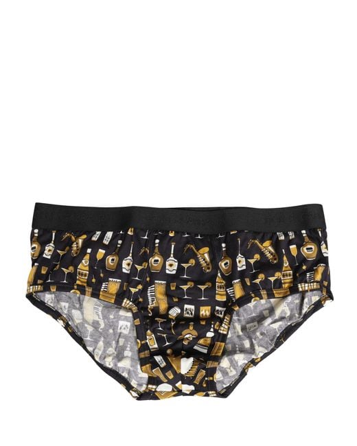 Dolce & Gabbana Black Jazz Cocktail Men Brando Brief Underwear for men