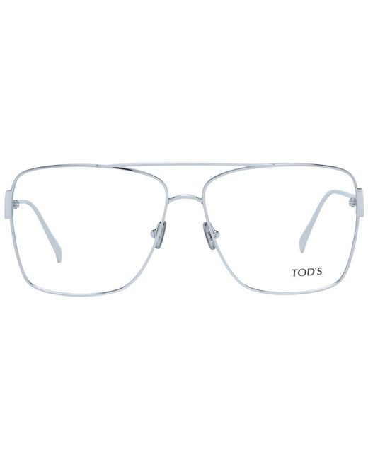 Tod's Metallic Silver Optical Frames