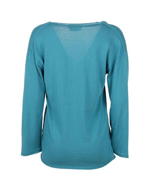Alpha Studio Blue Green Cotton Sweater