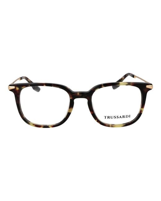 Trussardi Black Multicolor Acetate Glasses (frames) for men