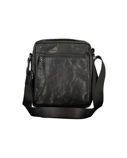 Aeronautica Militare Black Elevated Elegance Shoulder Bag for men