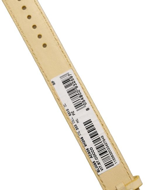 Dolce & Gabbana Natural Beige Embossed Leather Gold Buckle Belt Strap Bracelet