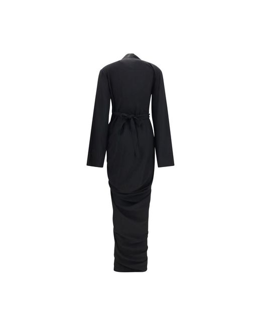 Rick Owens Black Viscose Casual Dress