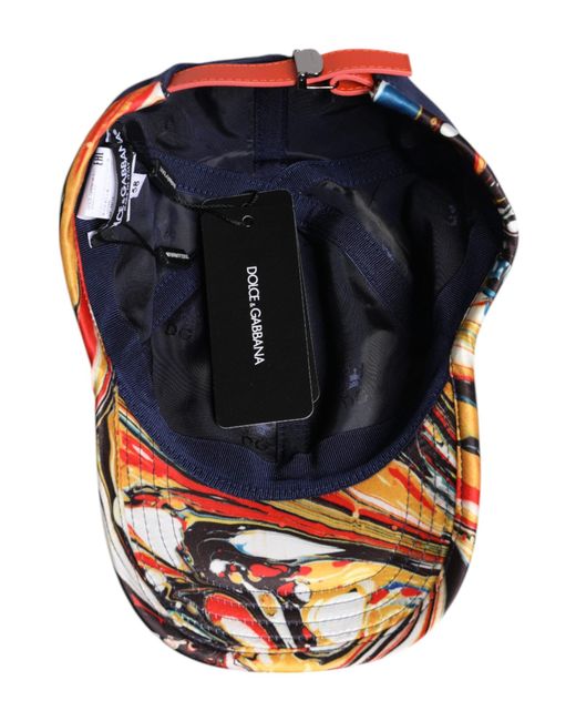 Dolce & Gabbana Blue Cotton 6 Panels Baseball Cap for men