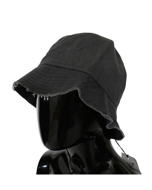 CoSTUME NATIONAL Black C'n'c Washed Wide Brim Outdoor Bucket Hat