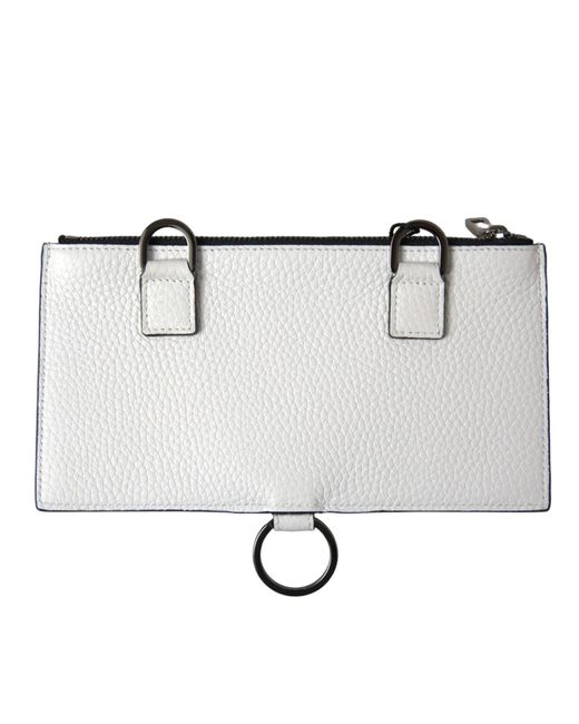 Dolce & Gabbana Metallic Elegant Leather Crossbody Cardholder for men