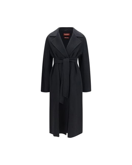 Max Mara Black Wool Oves Aries Coat