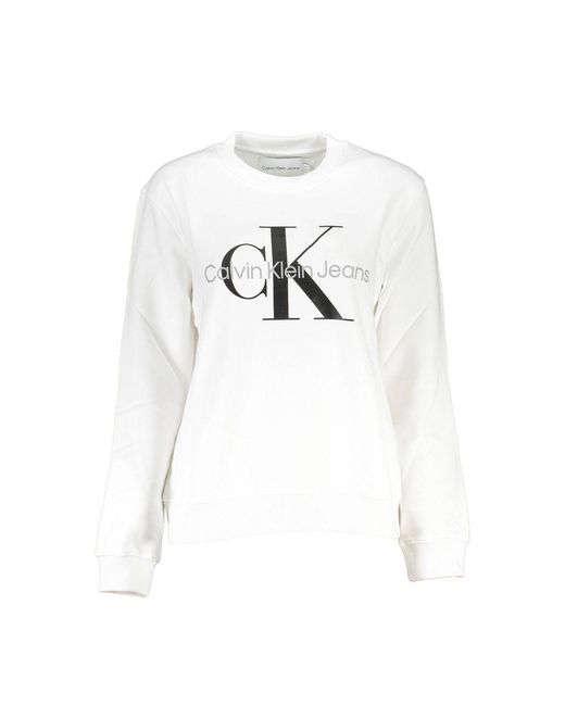 Calvin Klein White Elegant Long Sleeve Sweatshirt