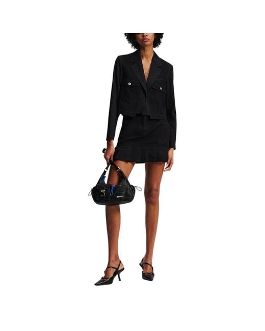 Karl Lagerfeld Black Polyester Blazer