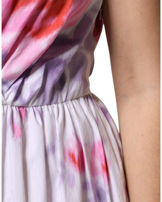 Philosophy Pink White Floral Cotton Maxi Dress