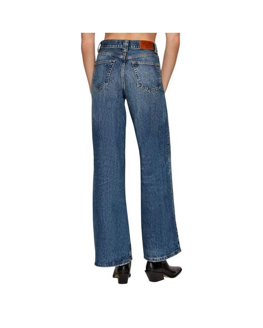 Tommy Hilfiger Women's Blue Recycled Cotton Relaxed Fit Jeans