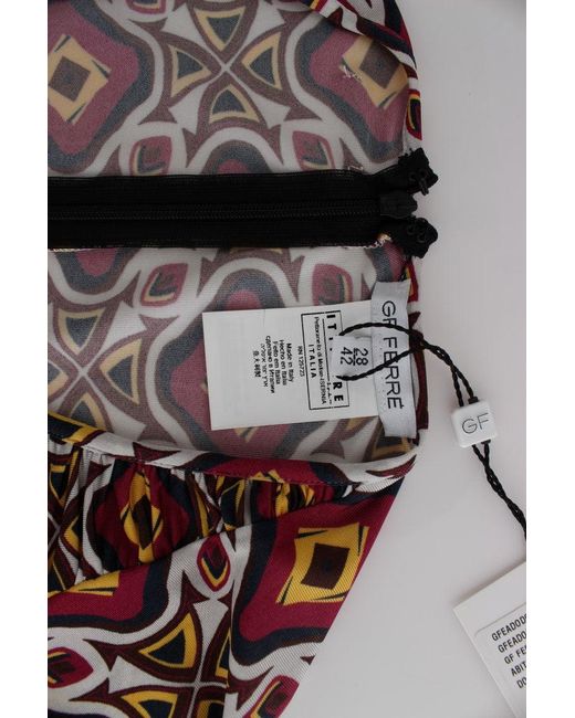 Gianfranco Ferré Multicolor Longsleeved Viscose Shift Dress