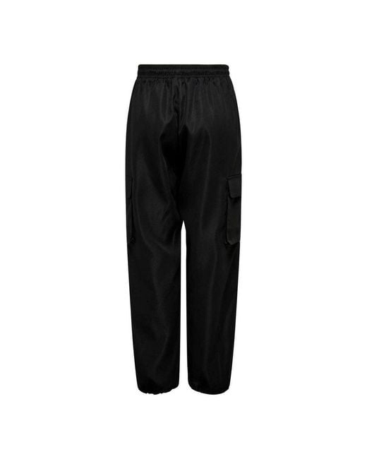 ONLY Black Cotton Cargo Pants