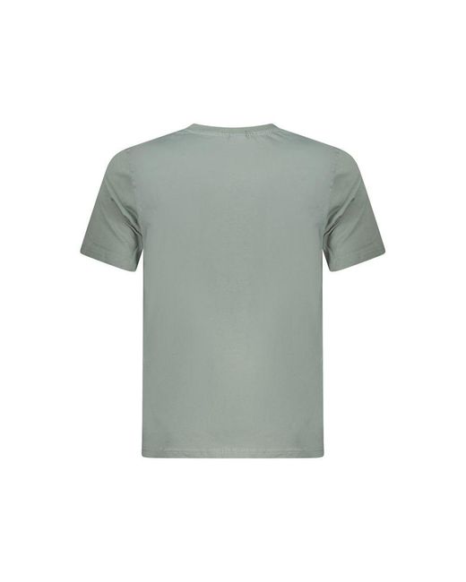 North Sails Gray Green Cotton Men T for men