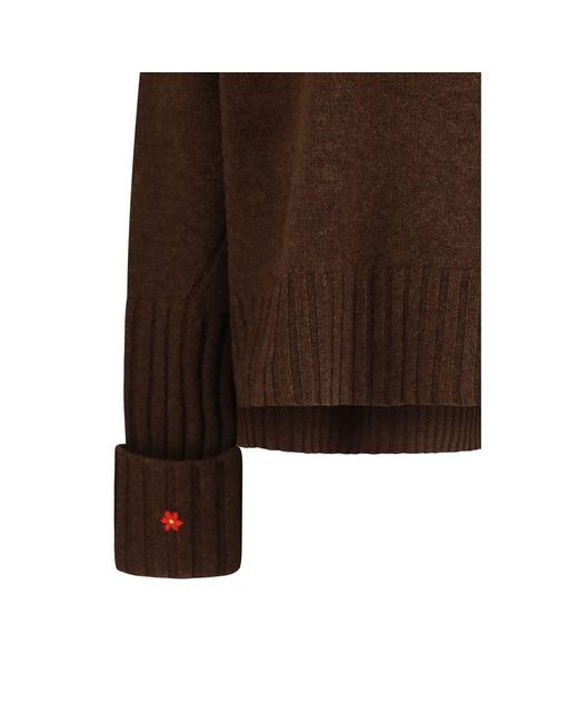 Tory Burch Brown Wool Oves Aries Sweatshirt