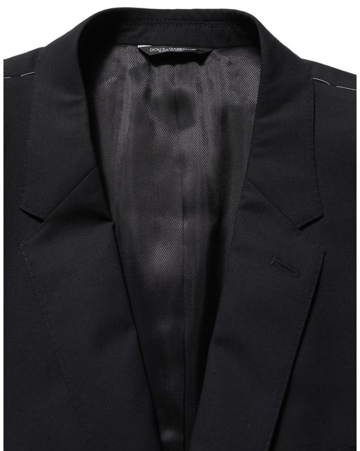 Dolce & Gabbana Black Wool Single Breasted Blazer Jacket for men