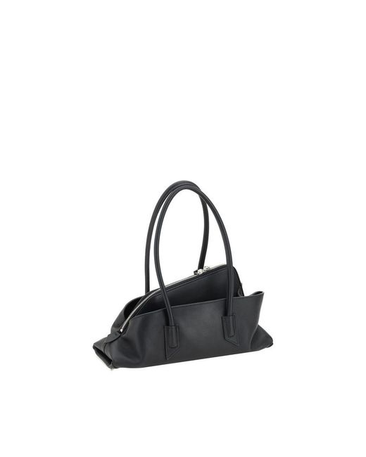 The Attico Black Calf Leather Bos Taurus Shoulder Bag