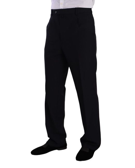 Domenico Tagliente Black Polyester Single Breasted Formal Suit for men