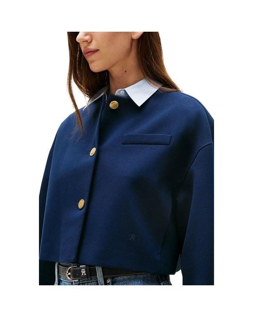 Tommy Hilfiger Blue Viscose Blazer