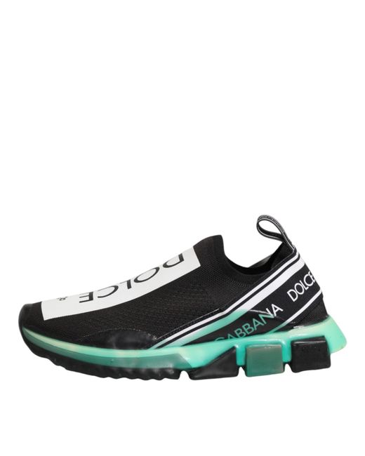 Dolce & Gabbana Green Black Slip On Sorrento Men Sneakers Shoes for men