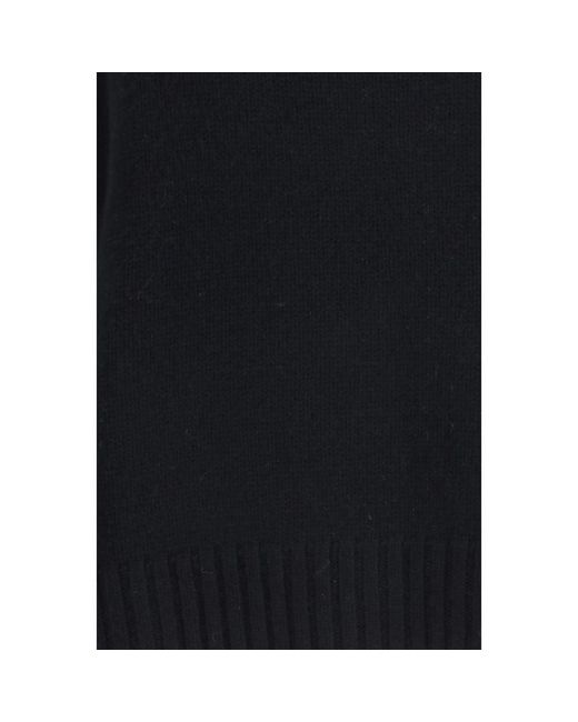 Allude Blue Black Cashmere Turtleneck
