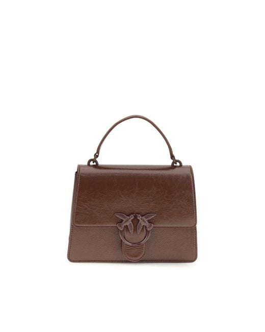 Pinko Brown Lamb Ovis Aries Aries Handbag