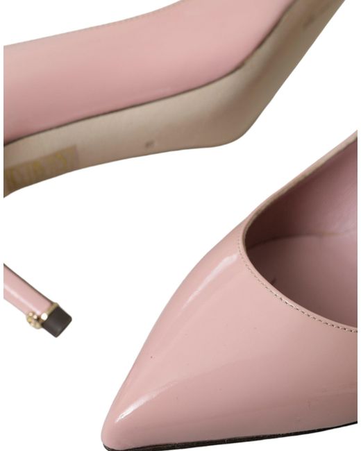 Dolce & Gabbana Pink Light Patent Leather Heels Pumps Shoes