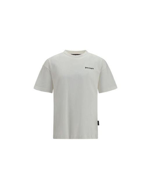 Palm Angels Gray White Cotton T for men