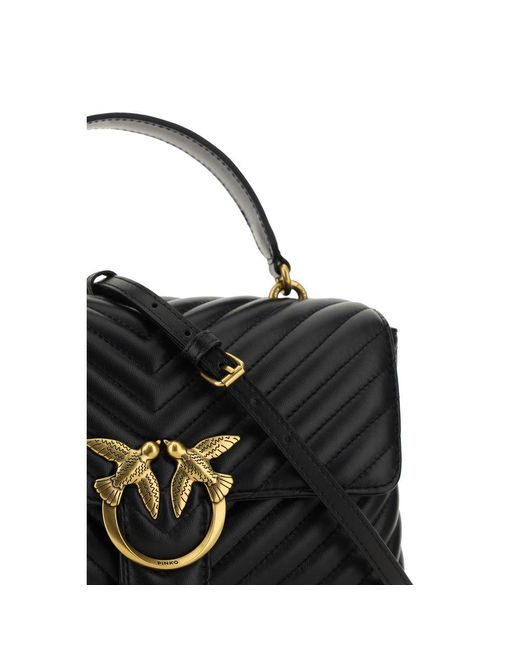 Pinko Black Love Lady Handbag