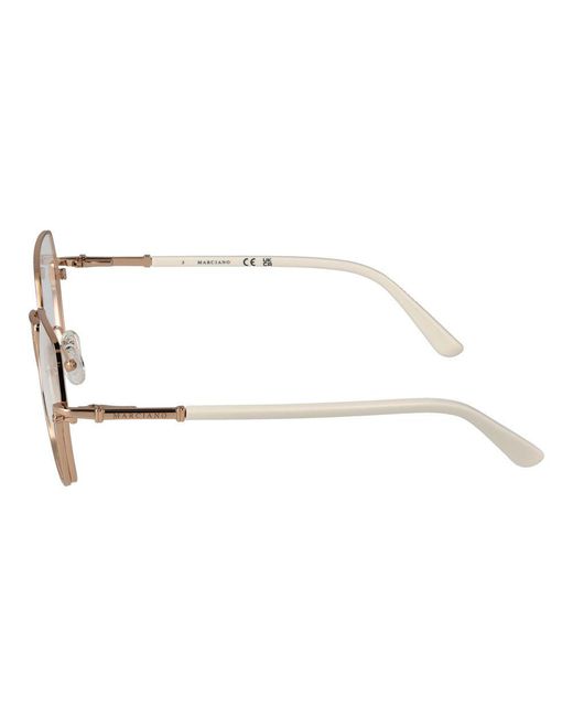 MARCIANO BY GUESS Metallic Rose Gold Metal Glasses (frames)