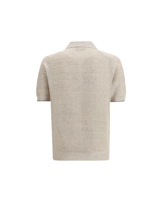 Brunello Cucinelli Natural Beige Cotton Sweatshirt for men