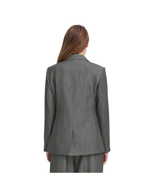 Ichi Gray Polyester Blazer
