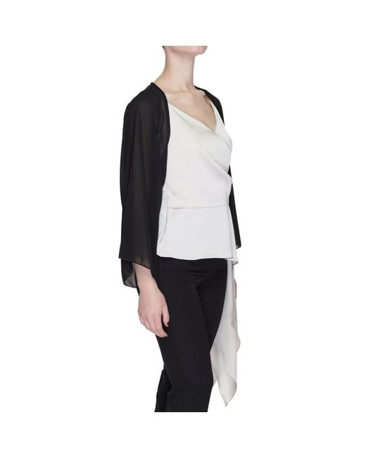 Sandro Ferrone Black Polyester Tops & T