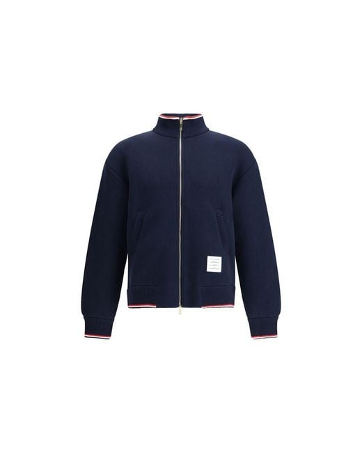Thom Browne Blue Bomber Jacket for men