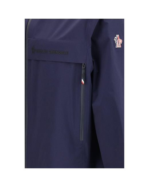 Moncler Blue Polyamide Shell Jacket for men