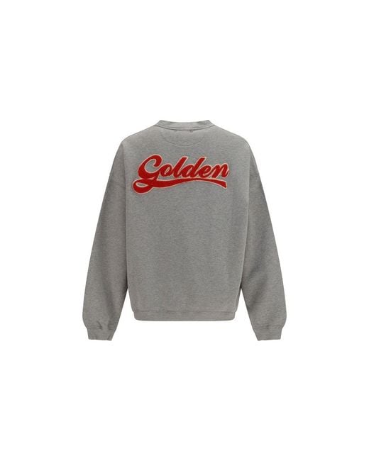 Golden Goose Deluxe Brand Gray Cotton Sweatshirt for men