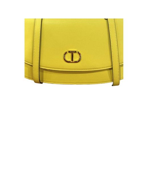Twinset Yellow Pu Shoulder Bag