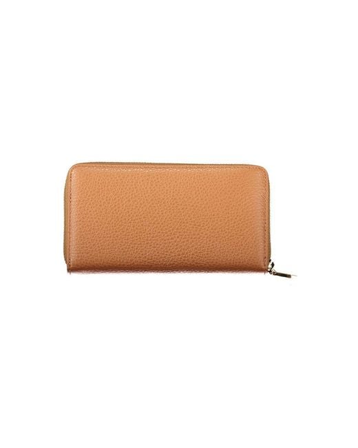 Coccinelle Brown Elegant Leather Wallet With Multiple Card Slots
