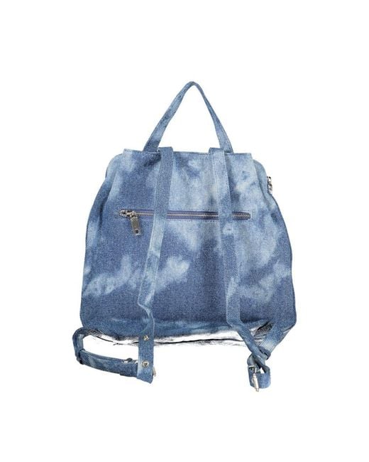Desigual Blue Cotton S Backpack