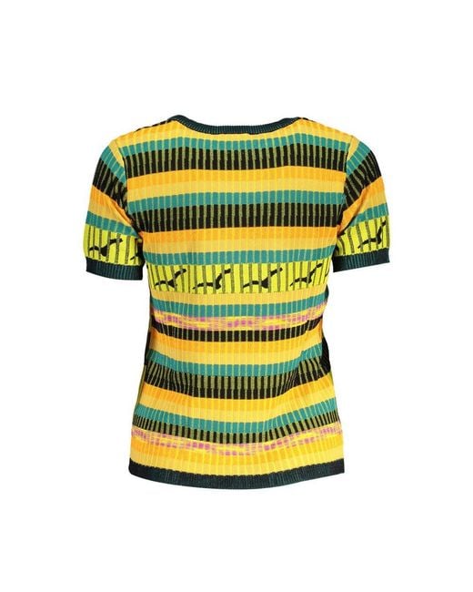 Desigual Yellow Viscose Sweater
