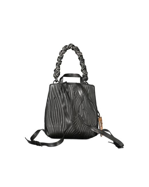 Desigual Black Polyurethane Mini Backpack